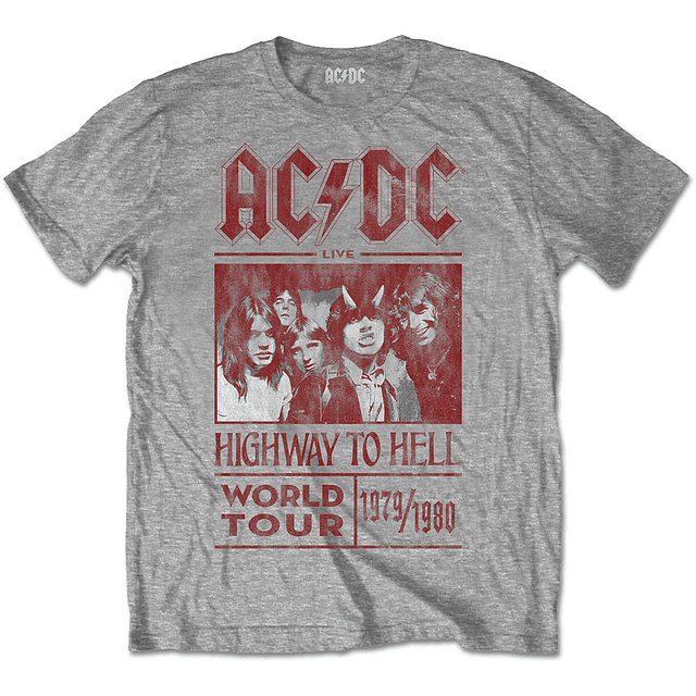 Polera Oficial Unisex AC/DC Highway To Hell World Tour 1979/80