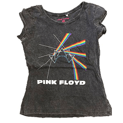 Polera Oficial Mujer Pink Floyd Multi Logo DSOTM