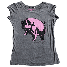 Polera Oficial Mujer Pink Floyd Animals Pig