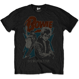 Polera Oficial Unisex David Bowie 1972 World Tour