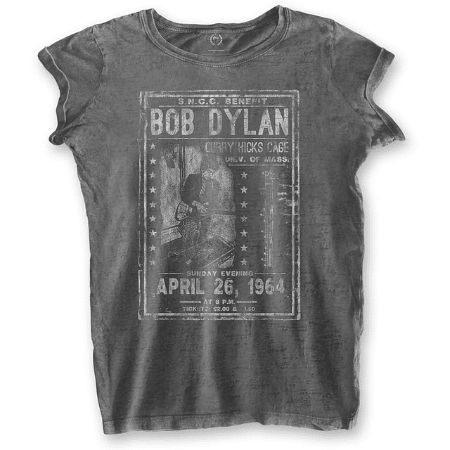 Polera Oficial Mujer Bob Dylan Curry Hicks Cage 1964 - Burn Out