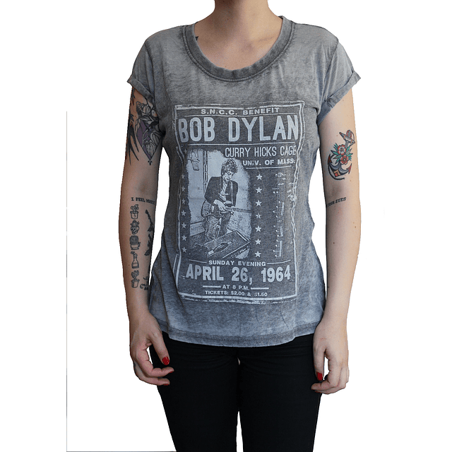 Polera Oficial Mujer Bob Dylan Curry Hicks Cage 1964 - Burn Out