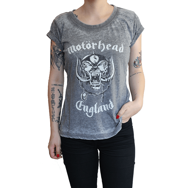 Polera Oficial Mujer Motörhead England - Burn Out