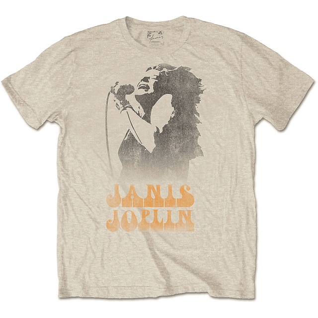 Polera Oficial Unisex Janis Joplin Working the Mic