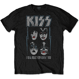 Polera Oficial Unisex Kiss Made For Lovin You