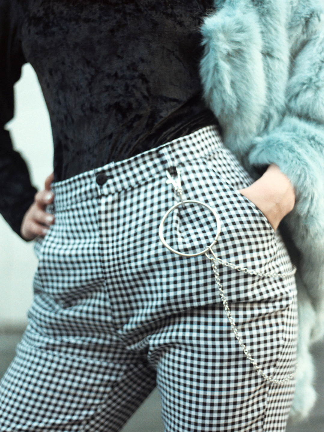 Pantalón Gwen Cuadrillé Negro 2