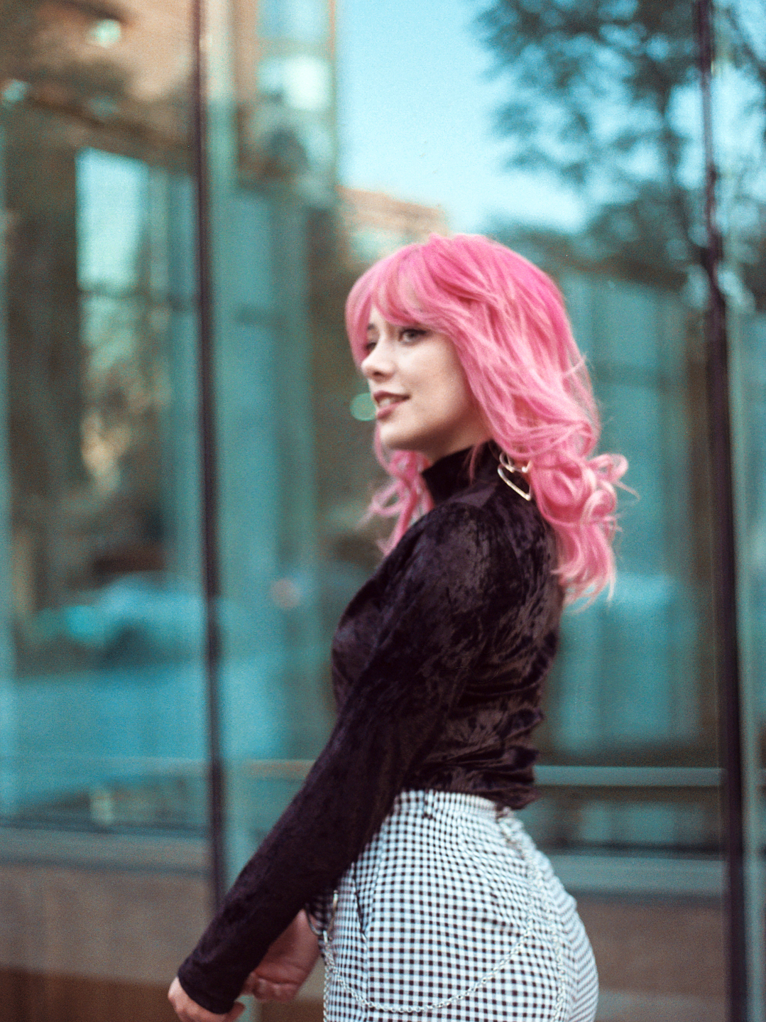 Pantalón Gwen Cuadrillé Negro 5