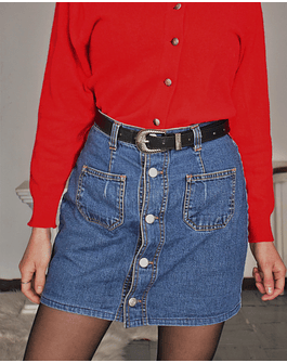 Falda Botones Denim S-M 