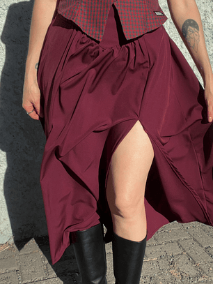 Maxi Falda Victoria - Guinda