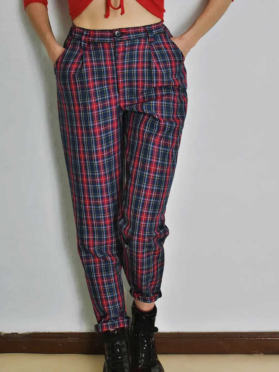 Pantalón Gwen Rojo/Azul PREVENTA 4