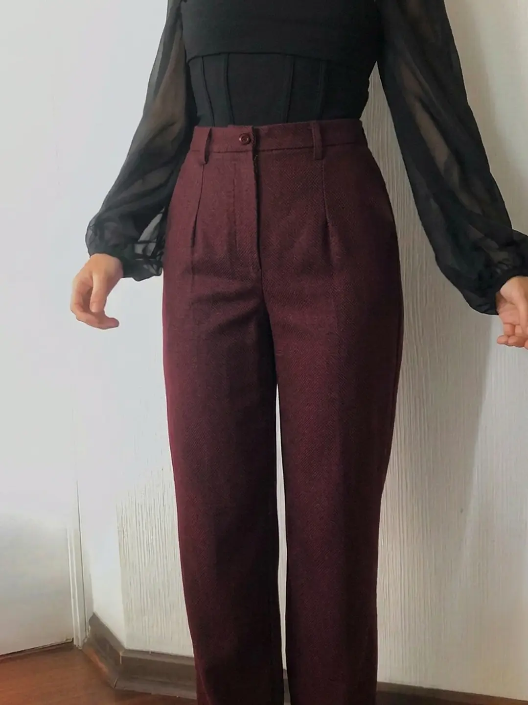 Pantalón Raffaella Guinda  1