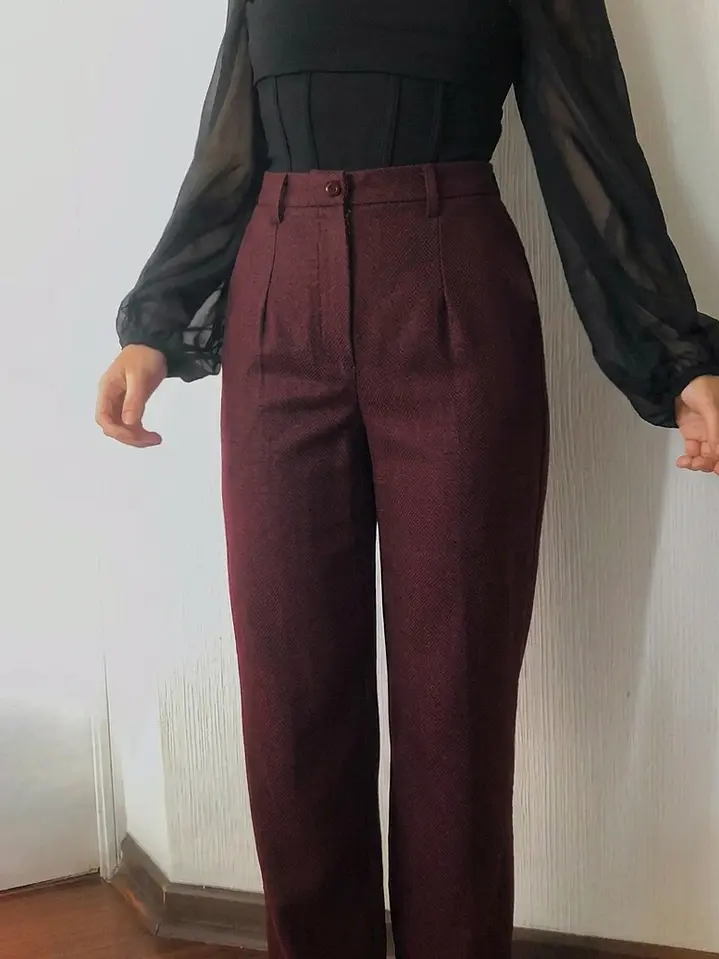 Pantalón Raffaella Guinda  1