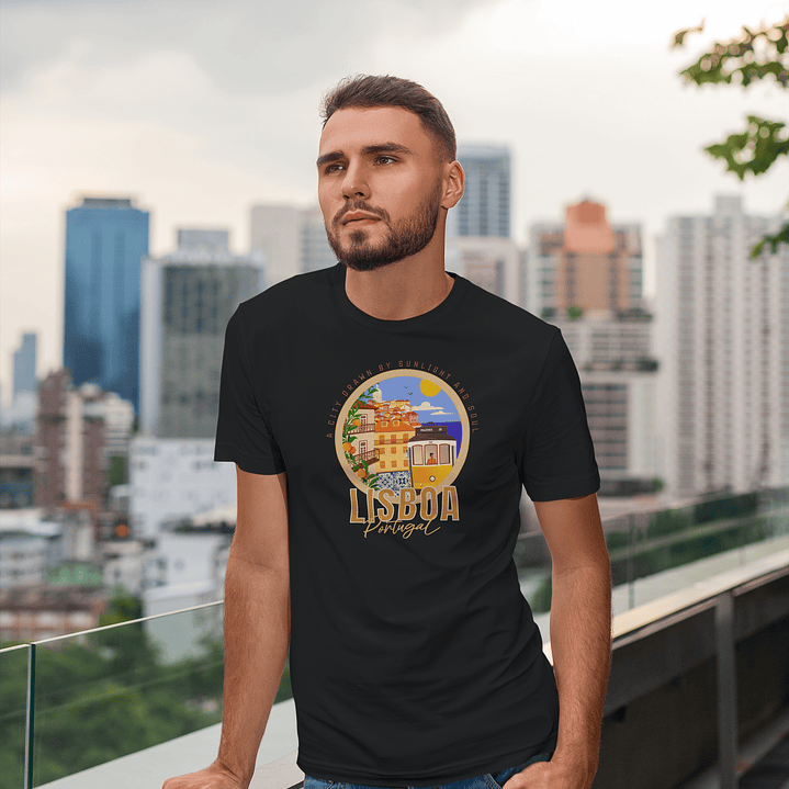 T-Shirt Unissexo Lisboa - City Drawn 2