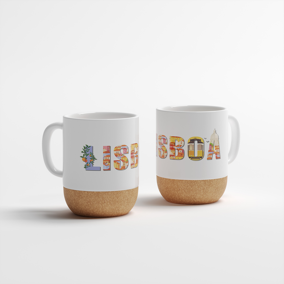 Caneca Cerâmica Mate Cortiça - Lisboa 1