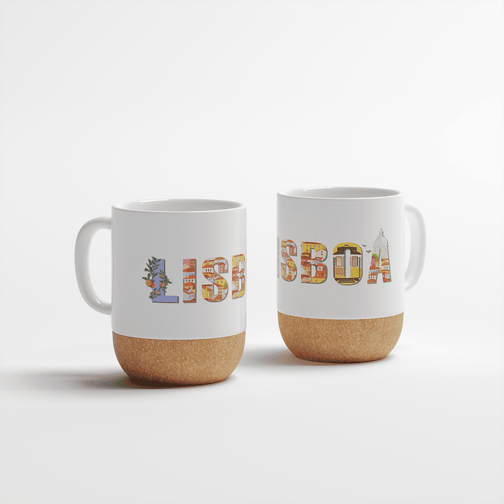 Caneca Cerâmica Mate Cortiça - Lisboa 1