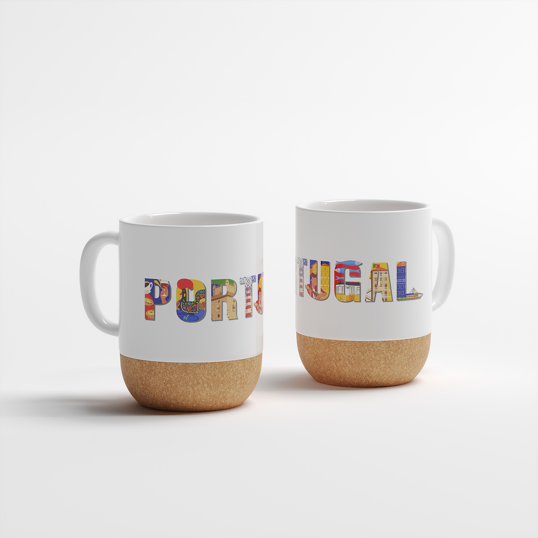 Caneca Cerâmica Mate Cortiça - Portugal 1