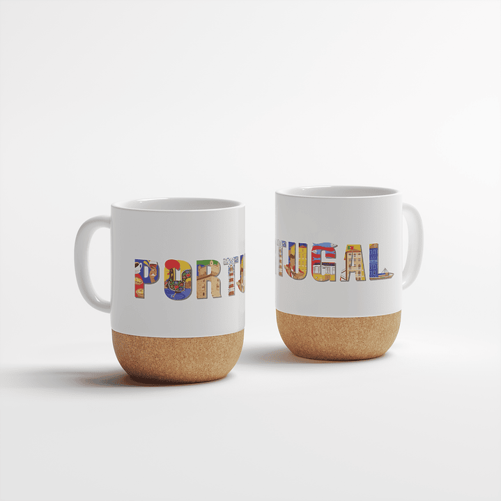 Caneca Cerâmica Mate Cortiça - Portugal 1