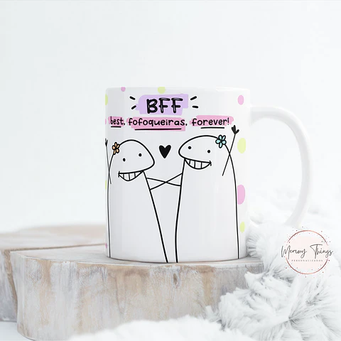 Caneca Flork  BFF best,fofoqueiras,forever