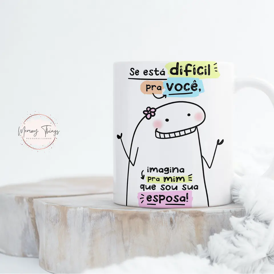 Taza Flork Si es difícil para ti, imagínatelo para mí.  1