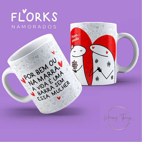 Caneca Flork  Por bem ou na Marra