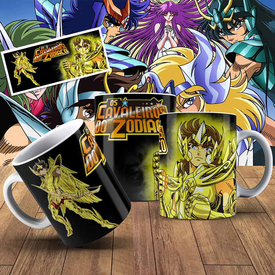 Taza para amantes del anime - Caballeros del Zodiaco 1