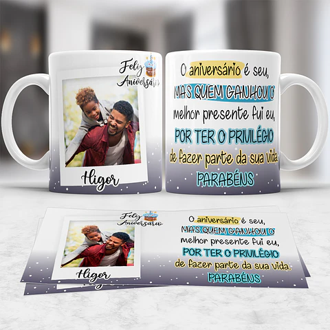 Caneca Coleção Aniversario Com Foto 