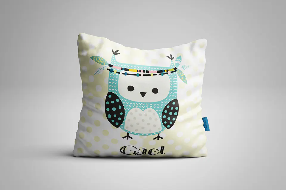 Owl Cushion with name  1
