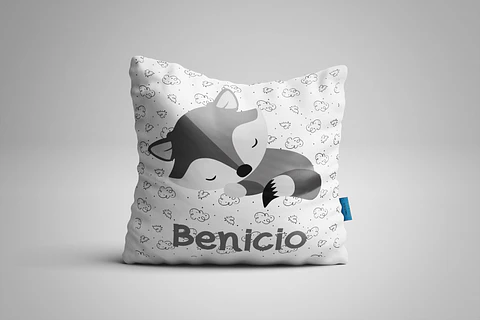 Almohada de Zorrito con Nombre 