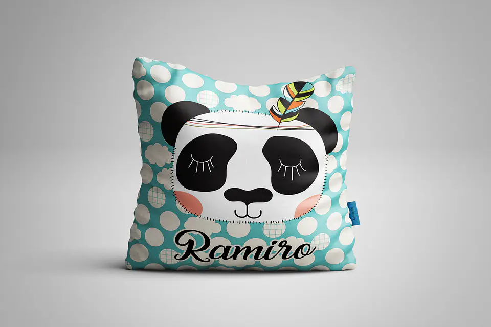 Panda Cushion with Name 1
