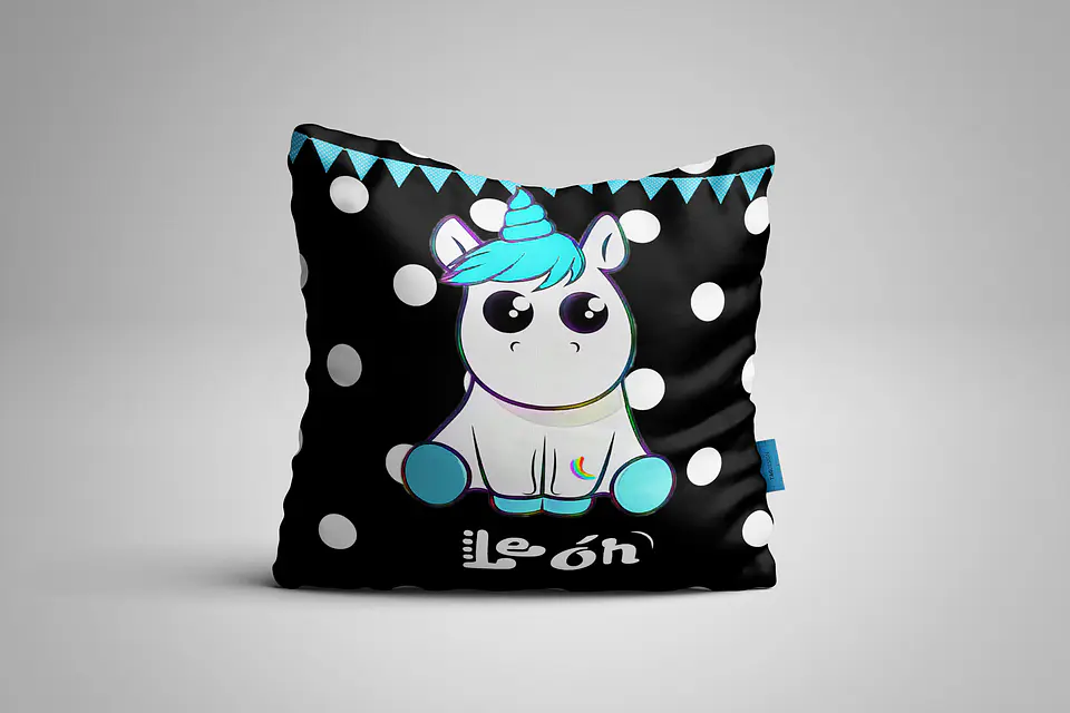 Almohada de unicornio con nombre 1