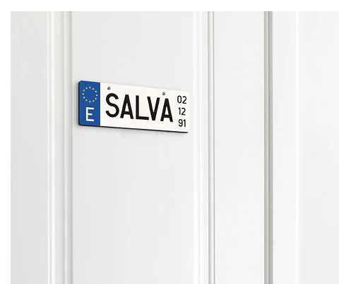 Chapa Retangular 15 x 7,5 cm - Matricula 