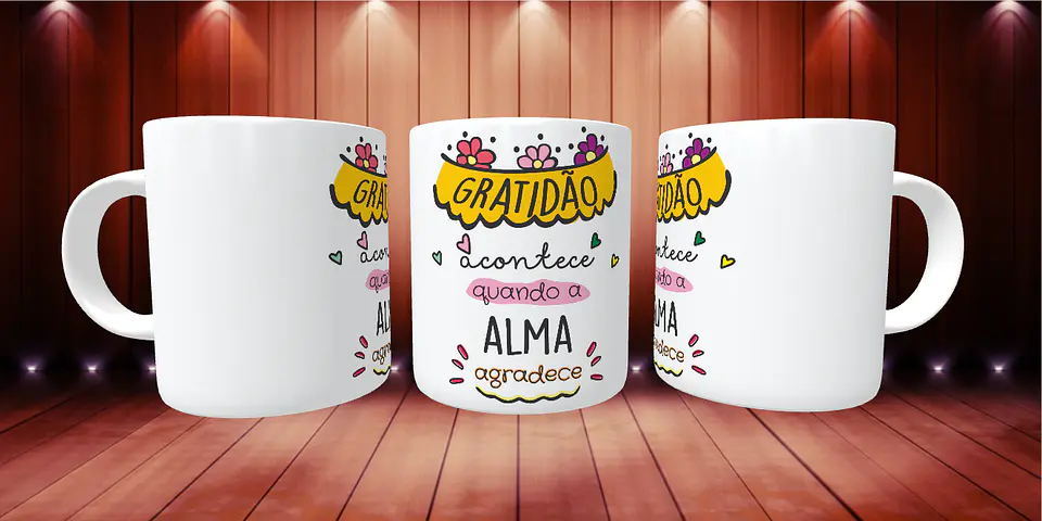 Caneca Gratidão Acontece quando a alma agradece 1
