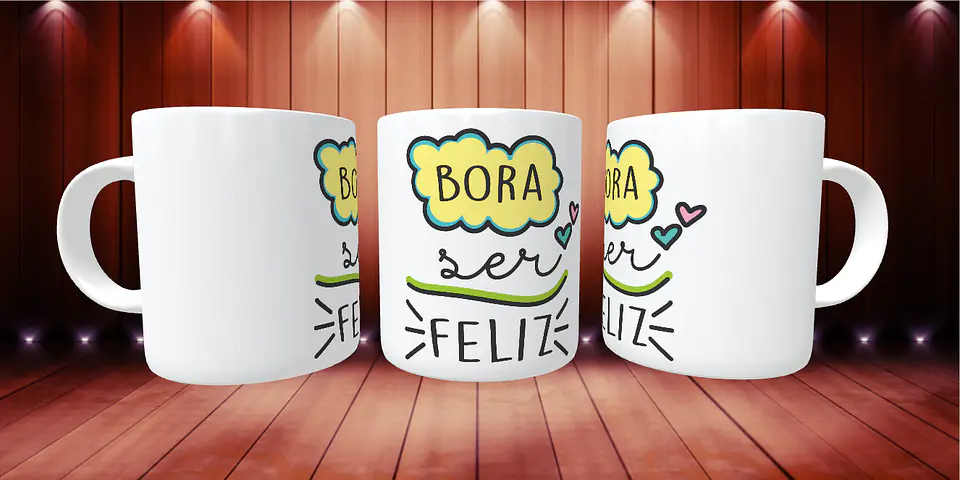 Caneca Bora ser feliz 1