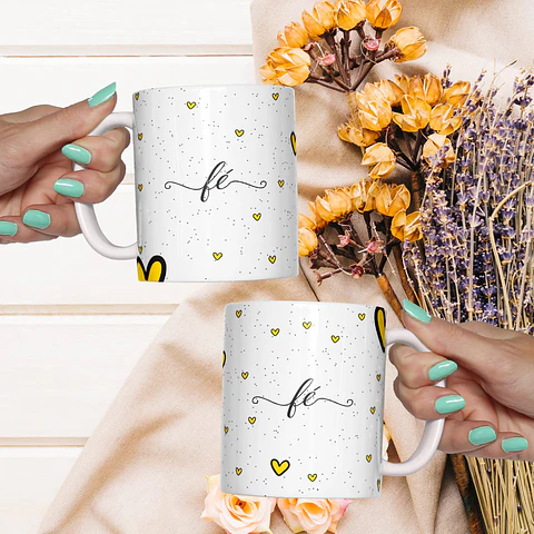 Faith Yellow Heart Mug