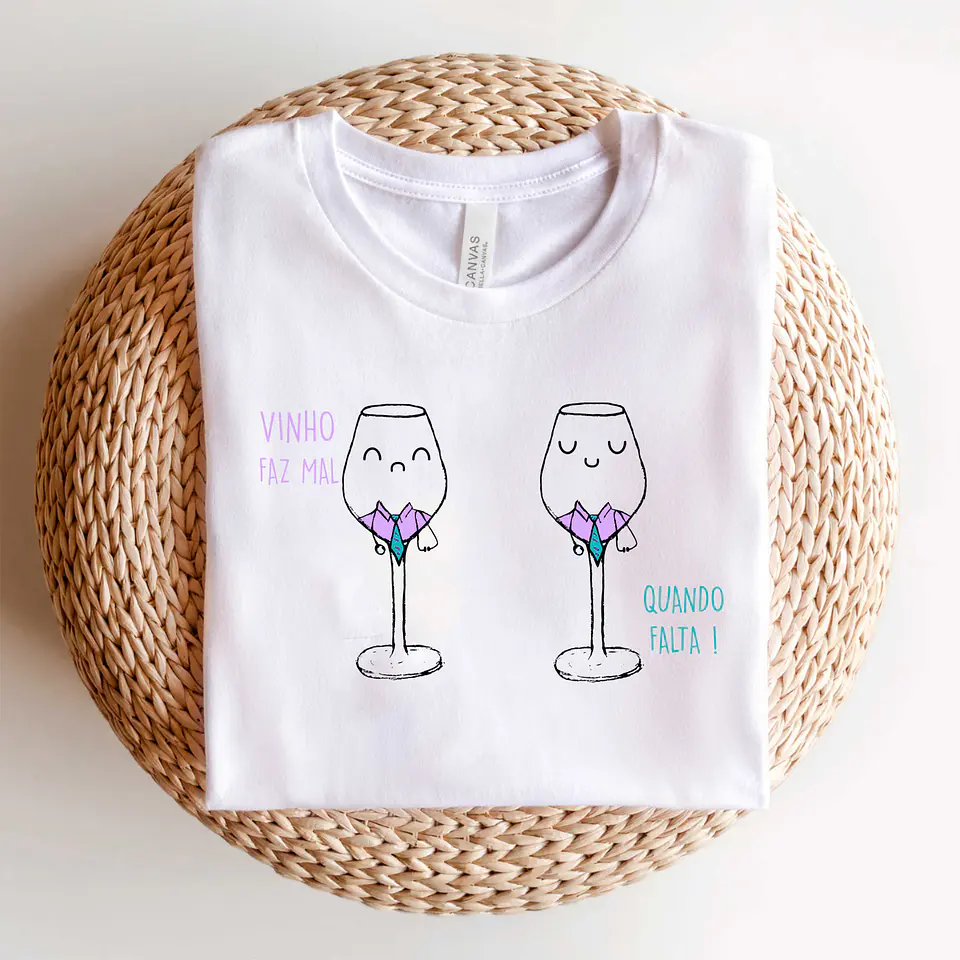 T-shirt Vinho Faz mal quando falta 1