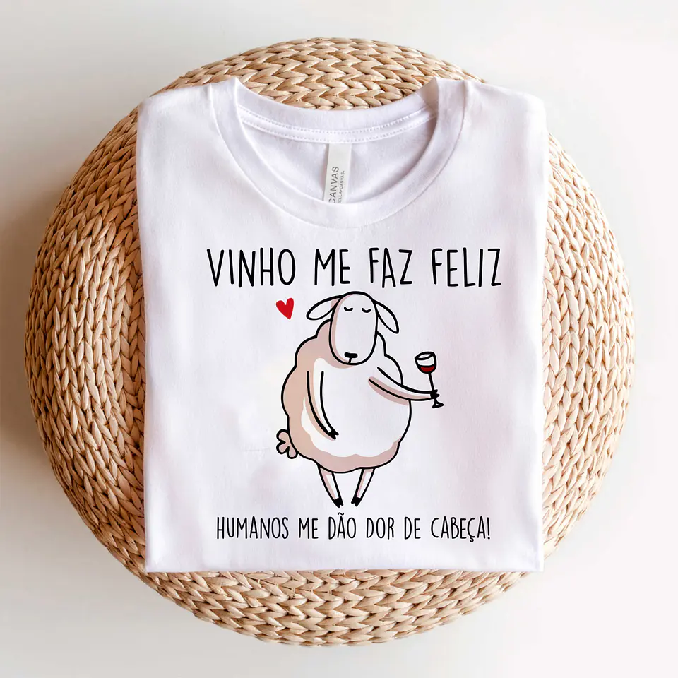 T-shirt Wine makes me happy 1