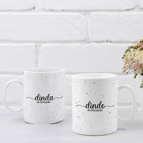Taza minimalista de doble padrino