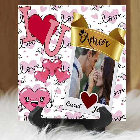 I love U + Name Tile