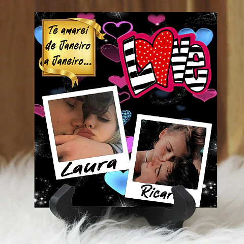 Tile I will love you from January to January + Name