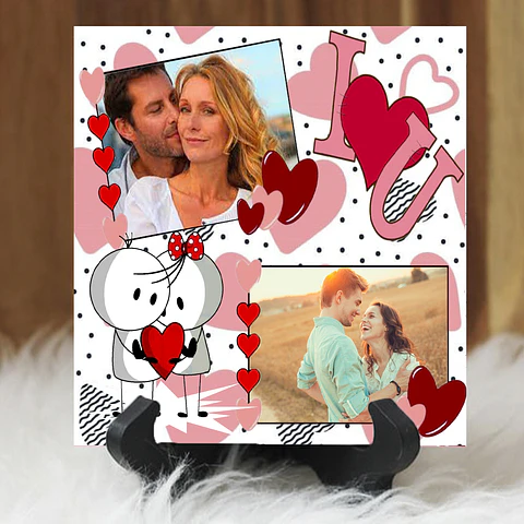 I love U tile 2 photos