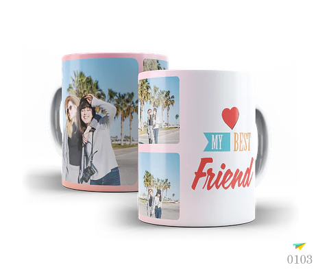 Caneca My best friend 3 fotos