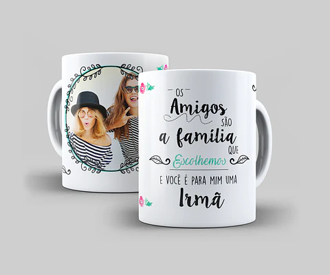 Caneca Amigos - Os amigos são a familia 