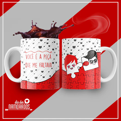 Caneca Você é Peça Que Me Faltava