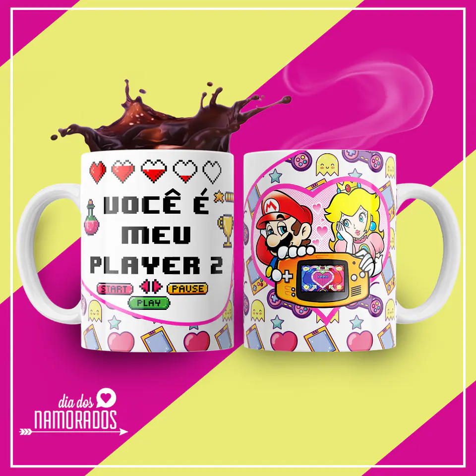 Caneca Você é Meu Player 1,2 2
