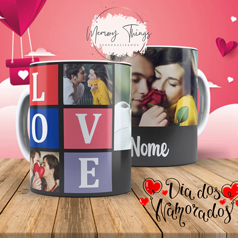 Caneca "Love" 3 Fotos