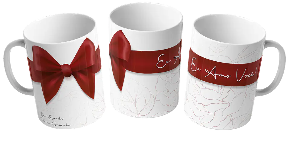 Caneca Eu Amo Você Laços 1