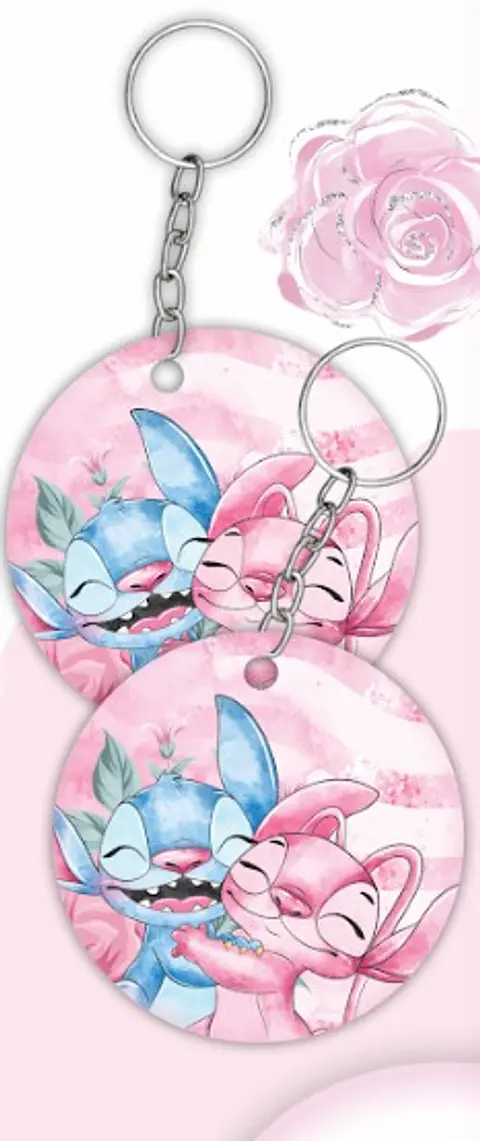 Round MDF Keychain - S.t.i.t.c.h.