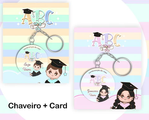 Round MDF Keychain + Tag 