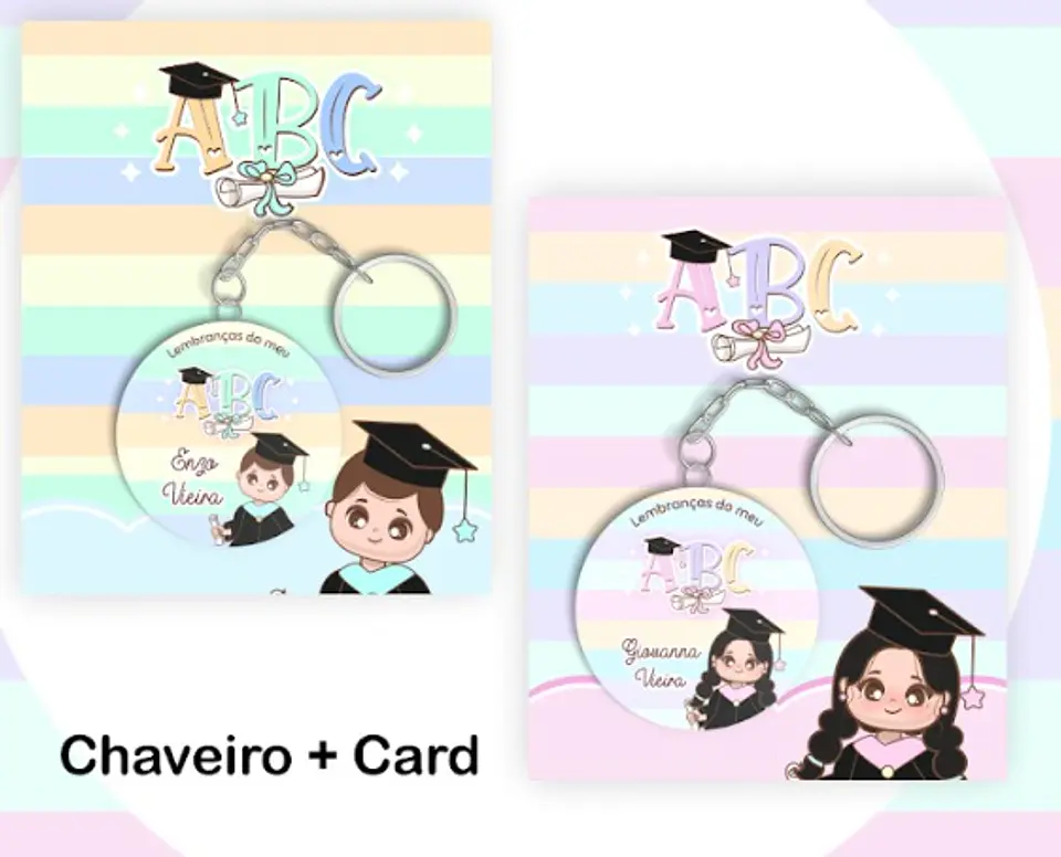 Round MDF Keychain + Tag  1