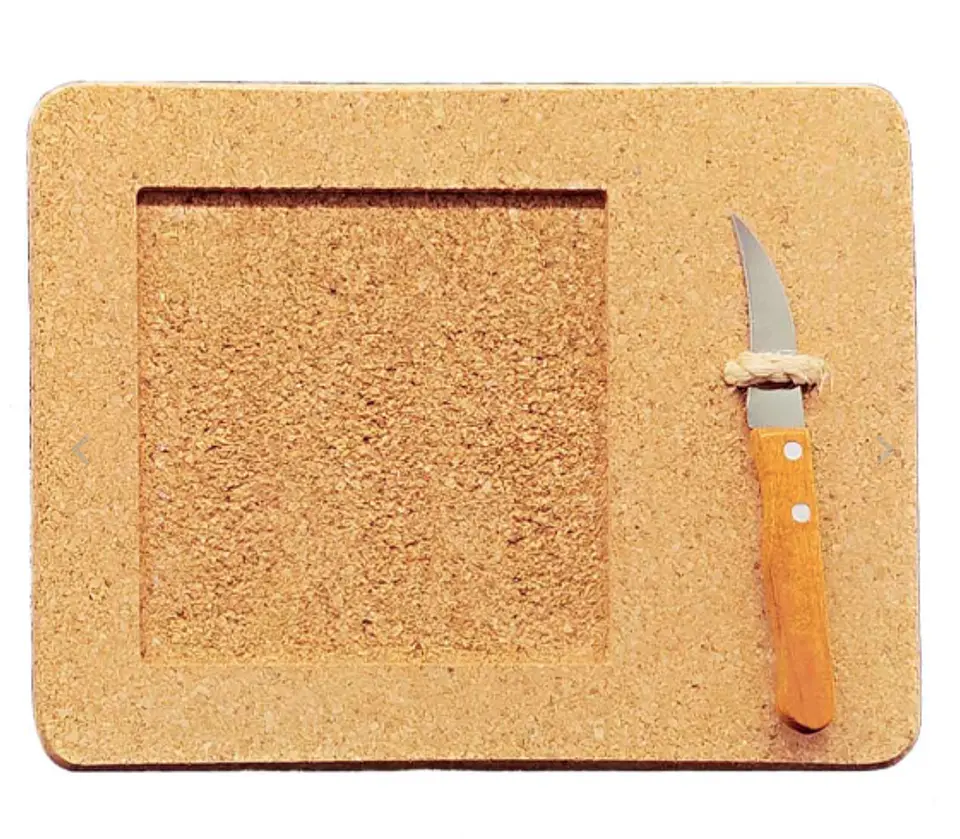 Base em cortiça Com Faca Base para azulejo 15x15cm 2